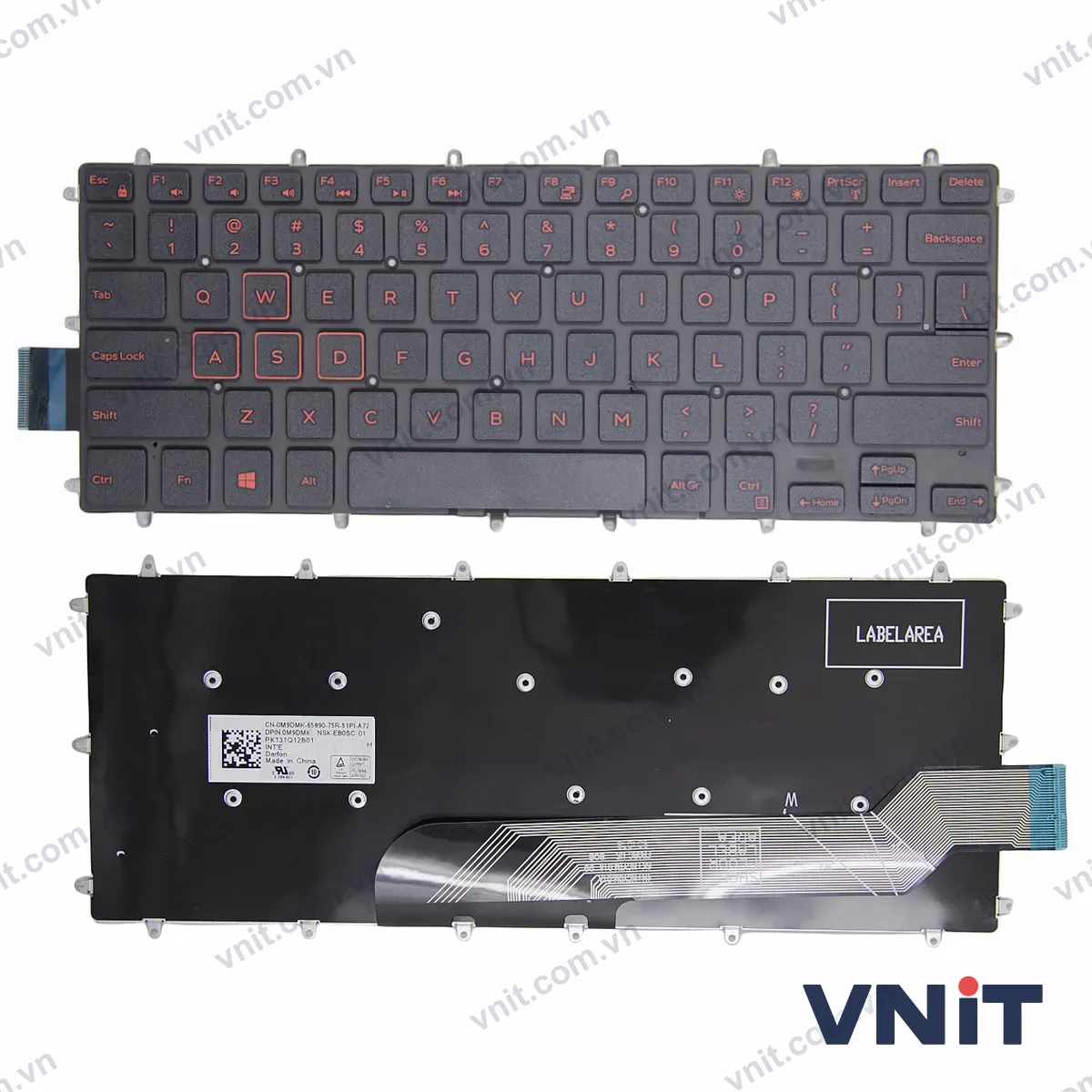 Bàn phím Laptop Dell Inspiron 7570 7572 7573 7579 (Màu đỏ)
