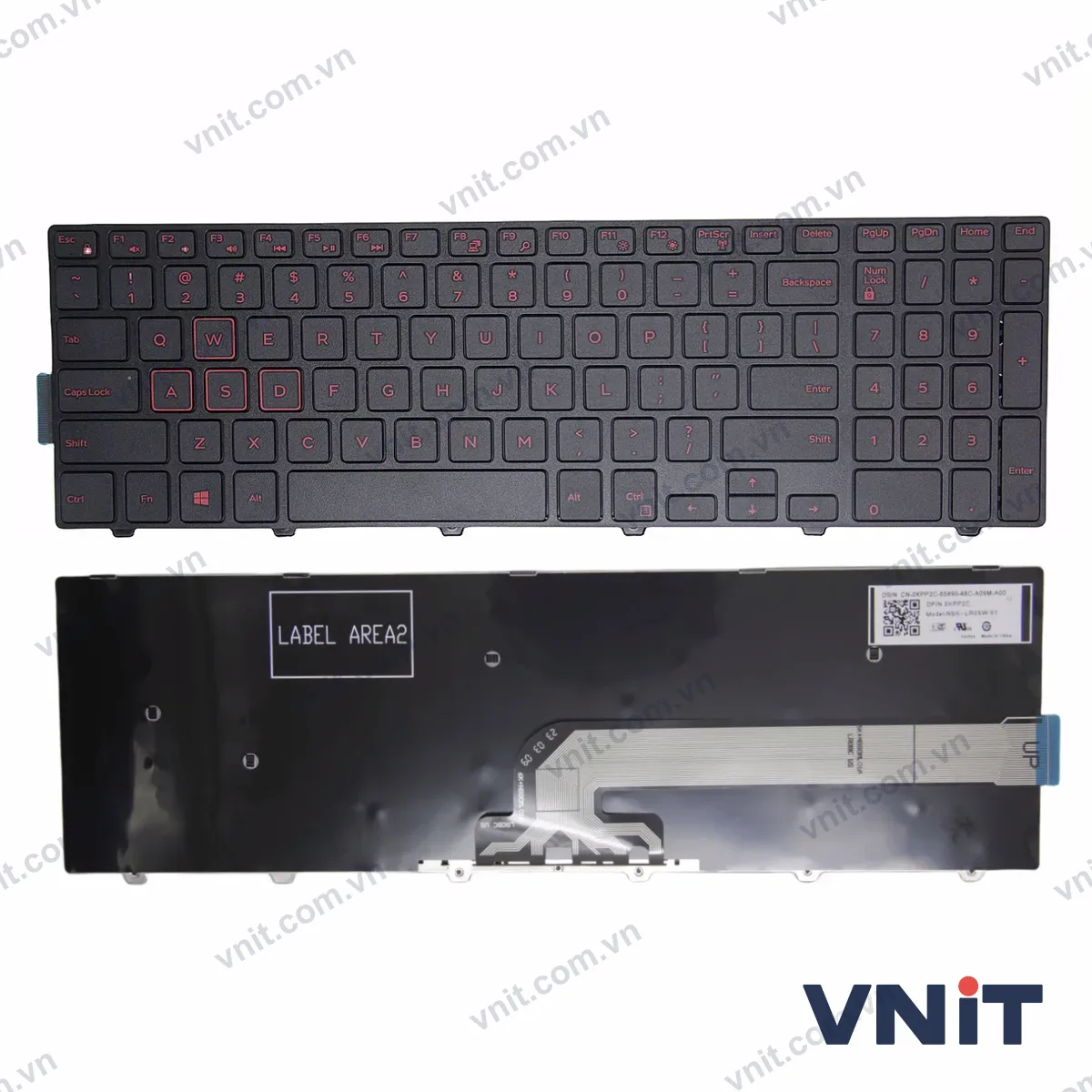 Bàn phím Laptop Dell INSPRON 15 15-3000 15-5000 5542 5543 5545 5547 5548 5551 5558 7557 3568 (Màu đỏ)