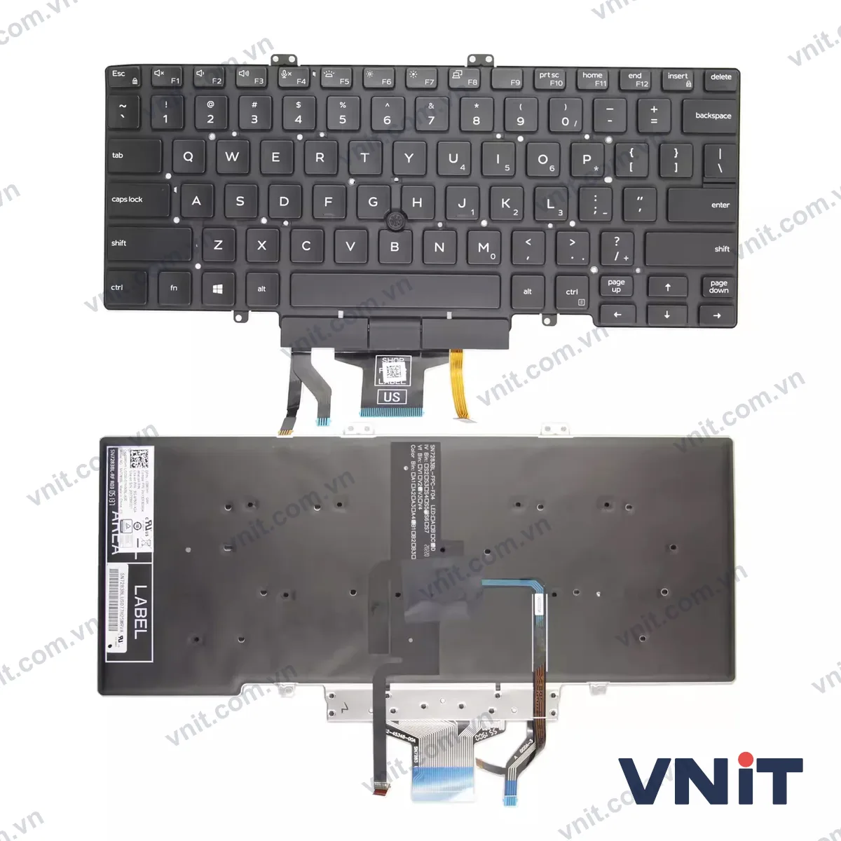Bàn phím Laptop Dell Latitude 5400 5410 5401 5402 P98G 7400 7410 trackpoint (Có đèn nền)