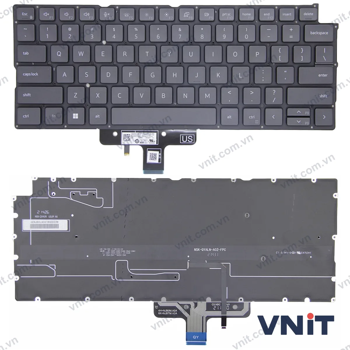 Bàn phím Laptop Dell Latitude 9420 9430 2-in-1 Laptop 00Y0GG (Có đèn nền) (Màu đen)