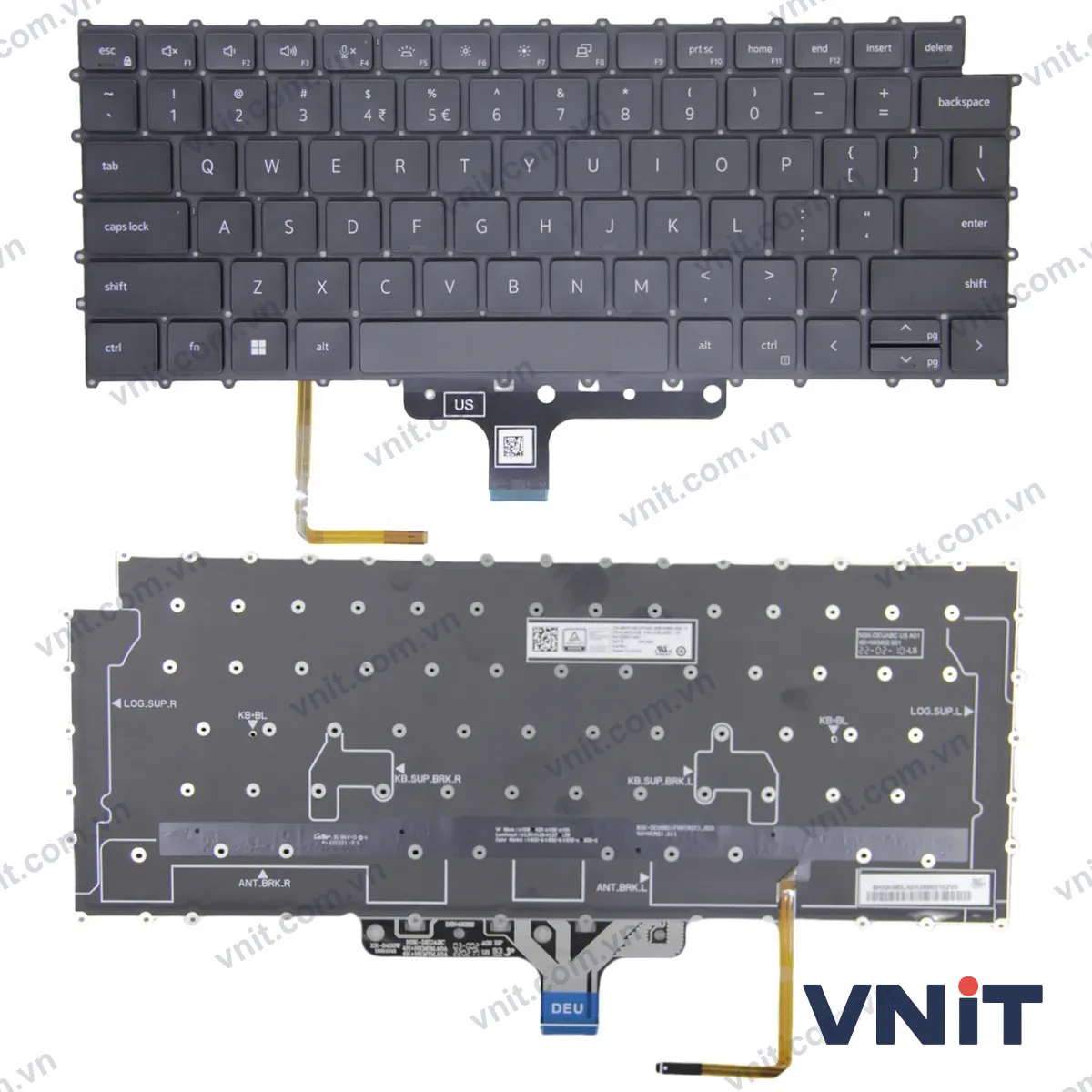 Bàn phím Laptop Dell Precision 14 5470, M5470, Precision 14 5480, M5480, brown (Có đèn nền)