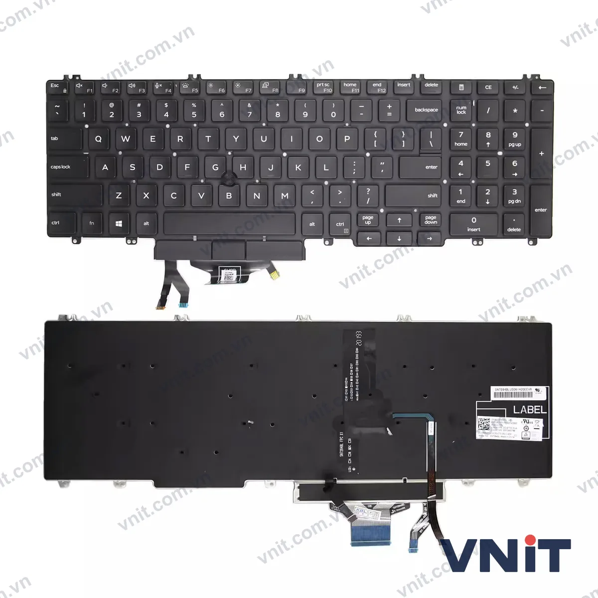 Bàn phím Laptop Dell Precision 3500 3501 3540 3541 3550 Latitude 5500 5501 5510 5511 trackpoint (Có đèn nền)