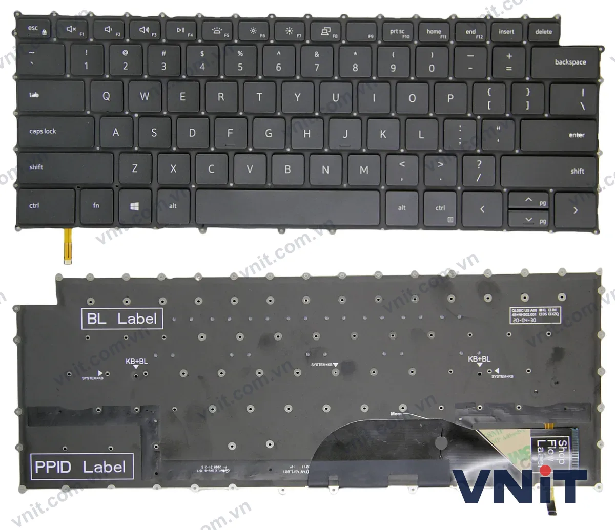 Bàn phím Laptop Dell Precision 5550 5560 5570 5750 5760 5770, 02R30J, 0MV93T, P91F (Có đèn nền) (Màu đen)