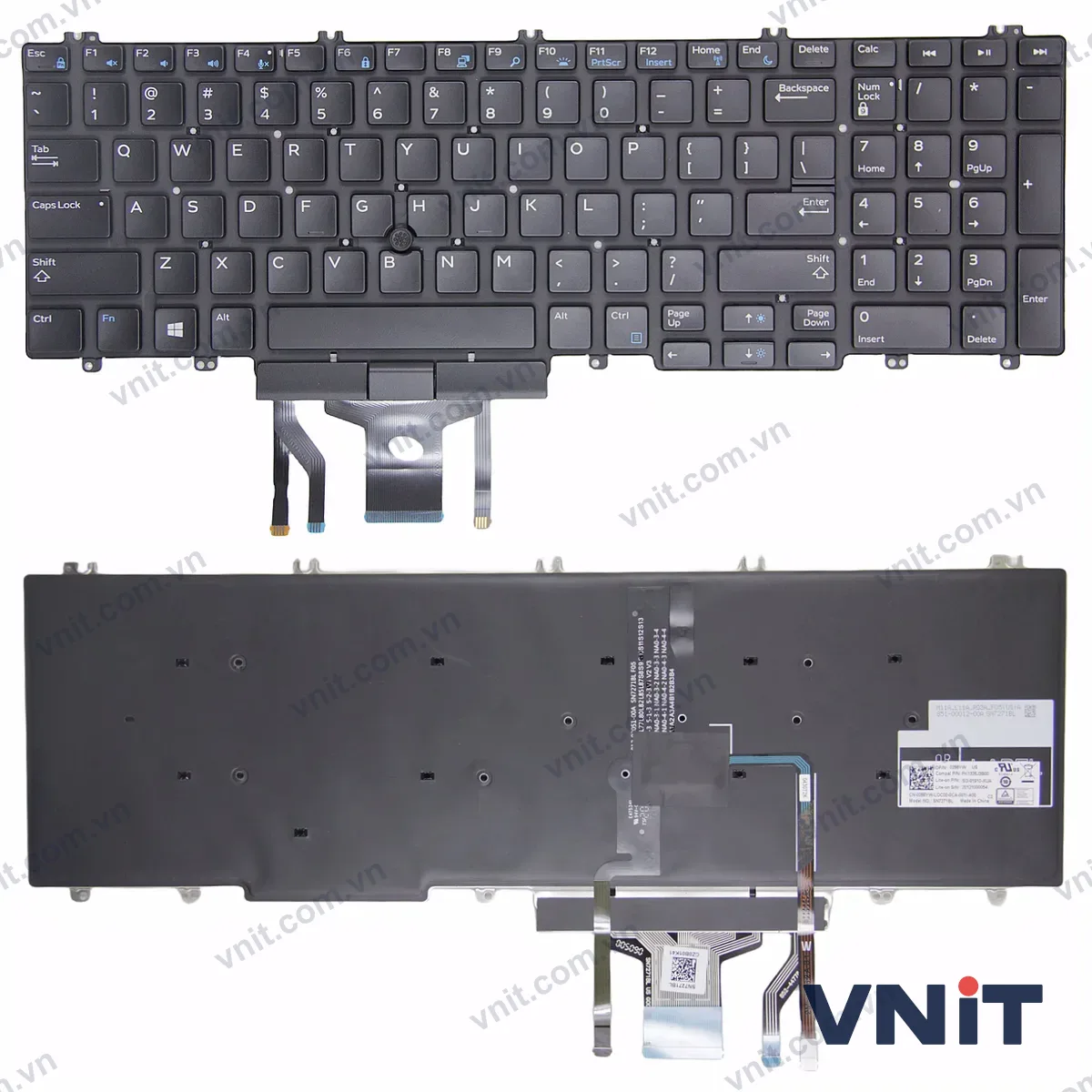 Bàn phím Laptop Dell Precision 7530 7730 E7530 7740 7540 5540 P74F (Có đèn nền)