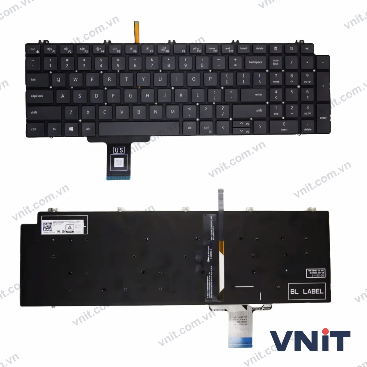 Bàn phím Laptop Dell Precision 7550 7750 7760 7560 7770 3570 3571 (Có đèn nền)