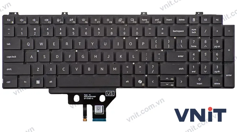 Bàn phím Laptop DELL Pro 5 16 P516260 P516265 (Có đèn nền) (Màu đen)