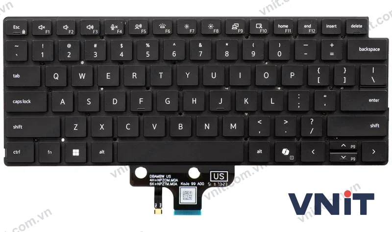 Bàn phím Laptop Dell Pro 7 13 P713260 P713265 (Có đèn nền) (Màu đen)