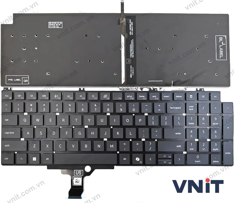 Bàn phím Laptop Dell Pro Max 16 MC16250, MC16255, 16 Plus MB16250, MB18250, P142F, P53E (Có đèn nền)
