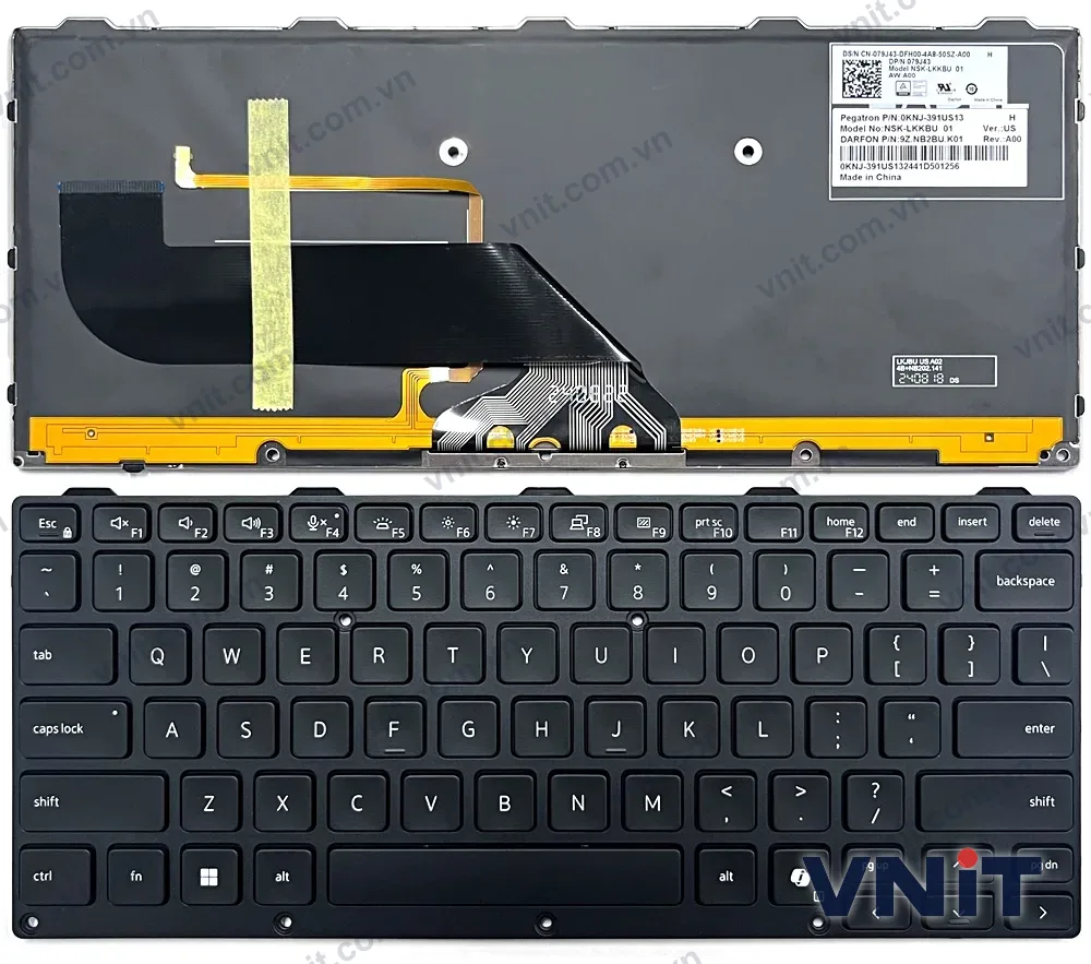 Bàn phím Laptop Dell Pro Rugged RA13250, RB14250, AI (Có đèn nền)