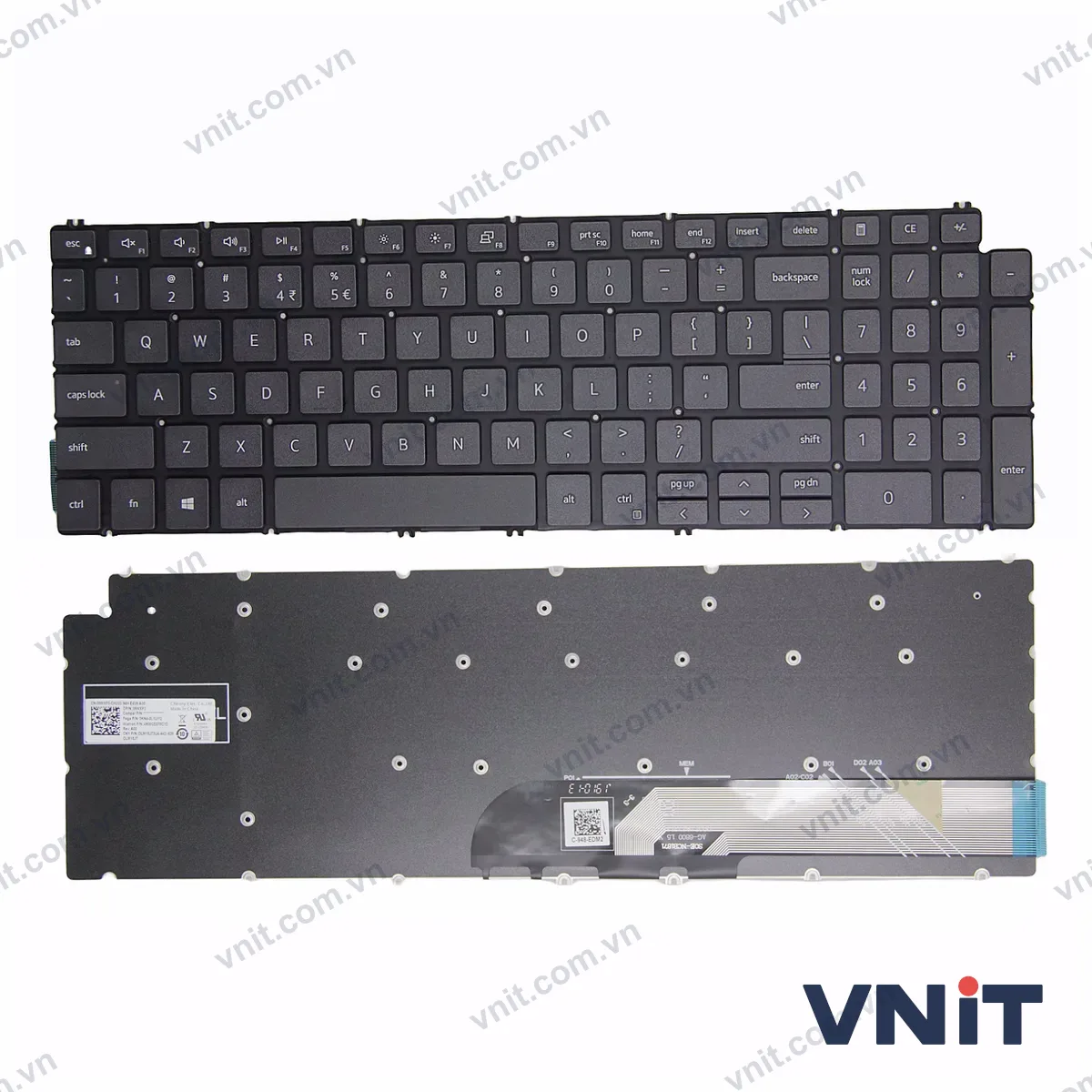 Bàn phím Laptop Dell Vostro 15 3500 3501 Latitude 3510 P83F P86F (Màu đen)