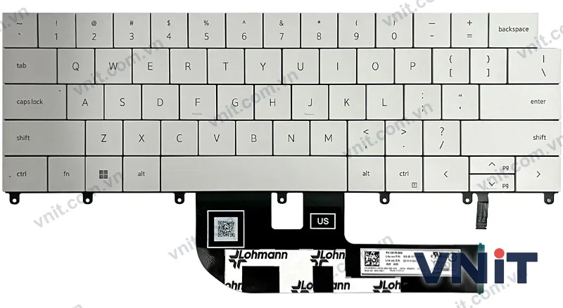 Bàn phím Laptop Dell XPS 14 9440, P184G, 14.5 2024 (Có đèn nền) (Màu trắng)