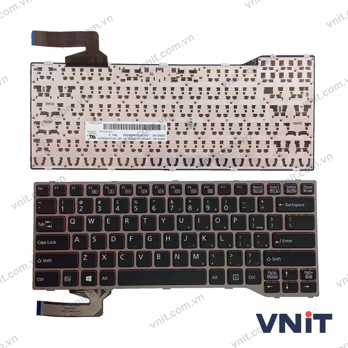 Bàn phím Laptop Fujistu T725 T726 Q775 Q737 Q736 (Màu đỏ)