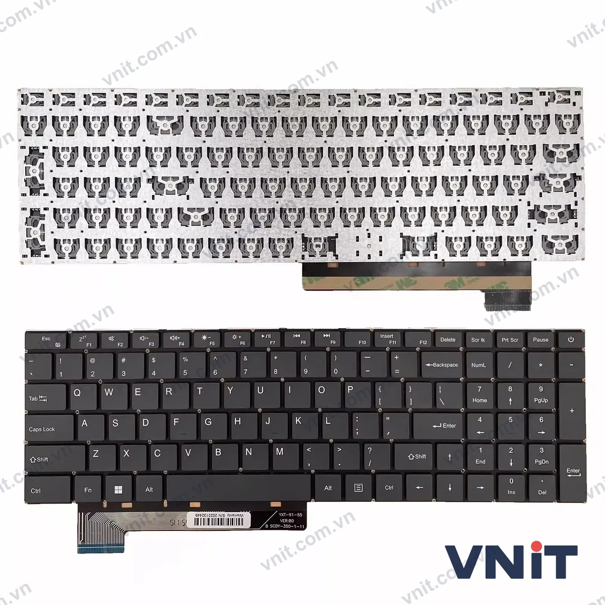 Bàn phím Laptop Gateway GWNR71517, GWNR71517-BL, GWNR71517-BK, YXT-91-55, SCDY-350-1-11 (Màu xám)