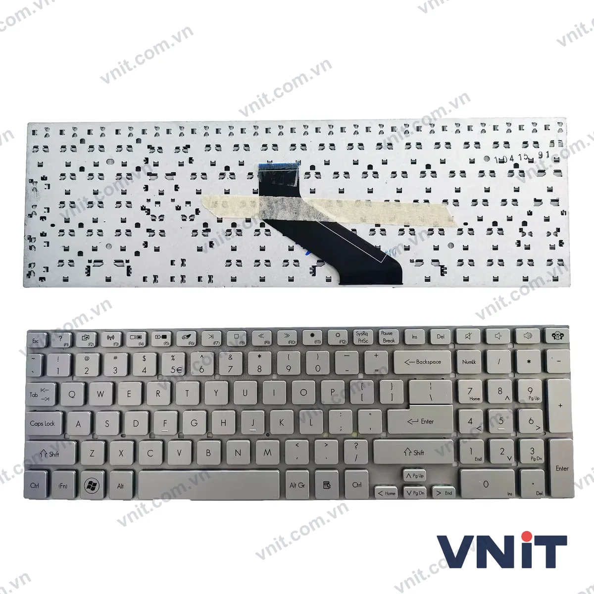 Bàn phím Laptop Gateway NV52L NV56R NV55S NV57H NV76R NV77H NE76R (Màu bạc)