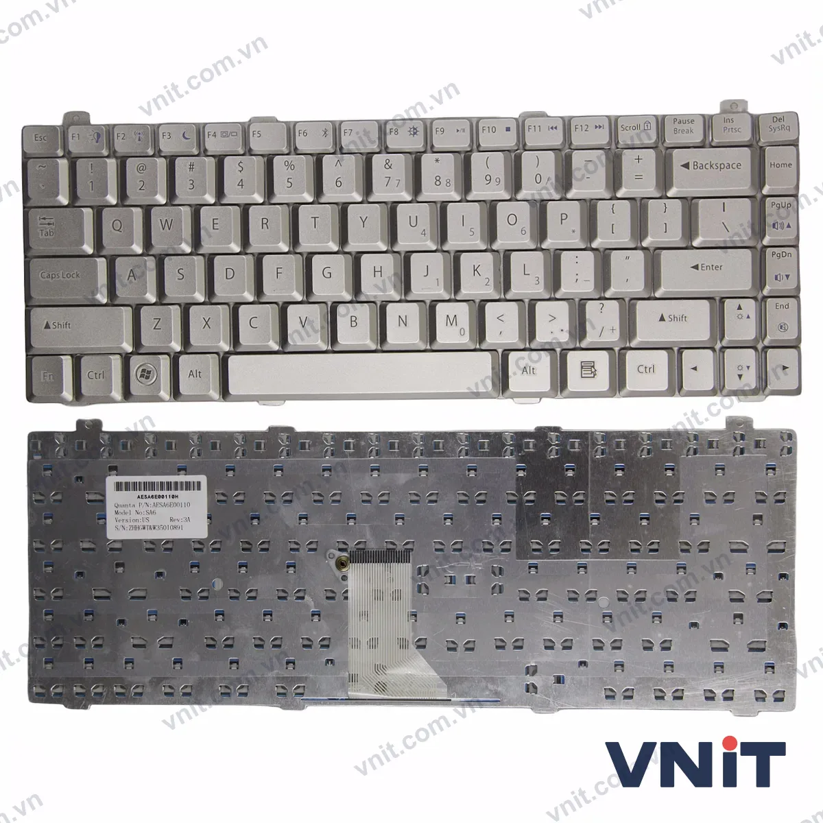 Bàn phím Laptop Gateway T6315C T6317C T6822C M7328U T6309 T6825 (Màu bạc)
