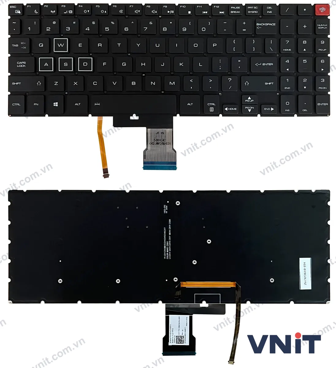 Bàn phím Laptop Gigabyte AORUS 15 G, 15-XA, 15-WA, 15-SA, 15-W9, 15-X9 (Có đèn nền) (Màu đen)