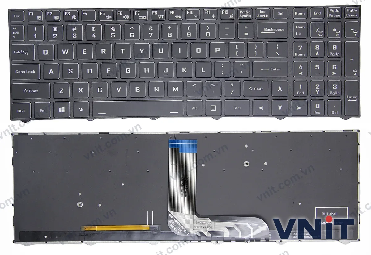 Bàn phím Laptop GIGABYTE Gaming G5 KC G7 KC A5 K1 AORUS RC45 (Có đèn nền) (Màu đen)