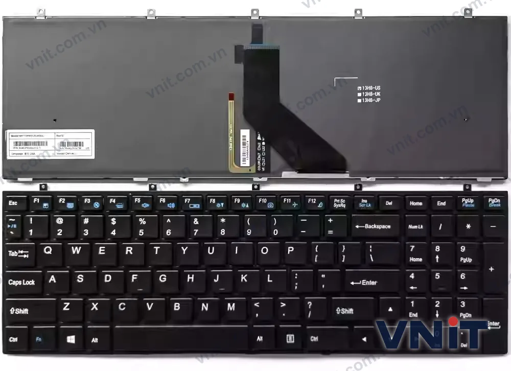 Bàn phím Laptop Gigabyte P17F, V3 V5 V7 R5, P27G, P27G V2, P27K (Có đèn nền)
