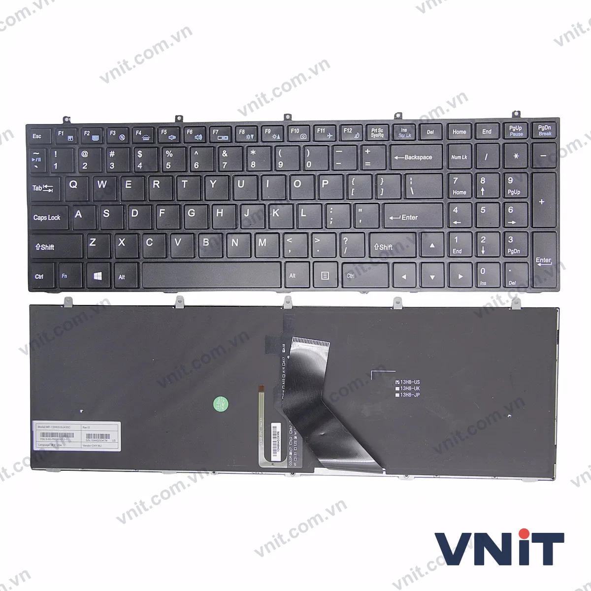 Bàn phím Laptop Hasee K660E K650C K590S K650S K750D K790S K710C K760E OEM (Có đèn nền)