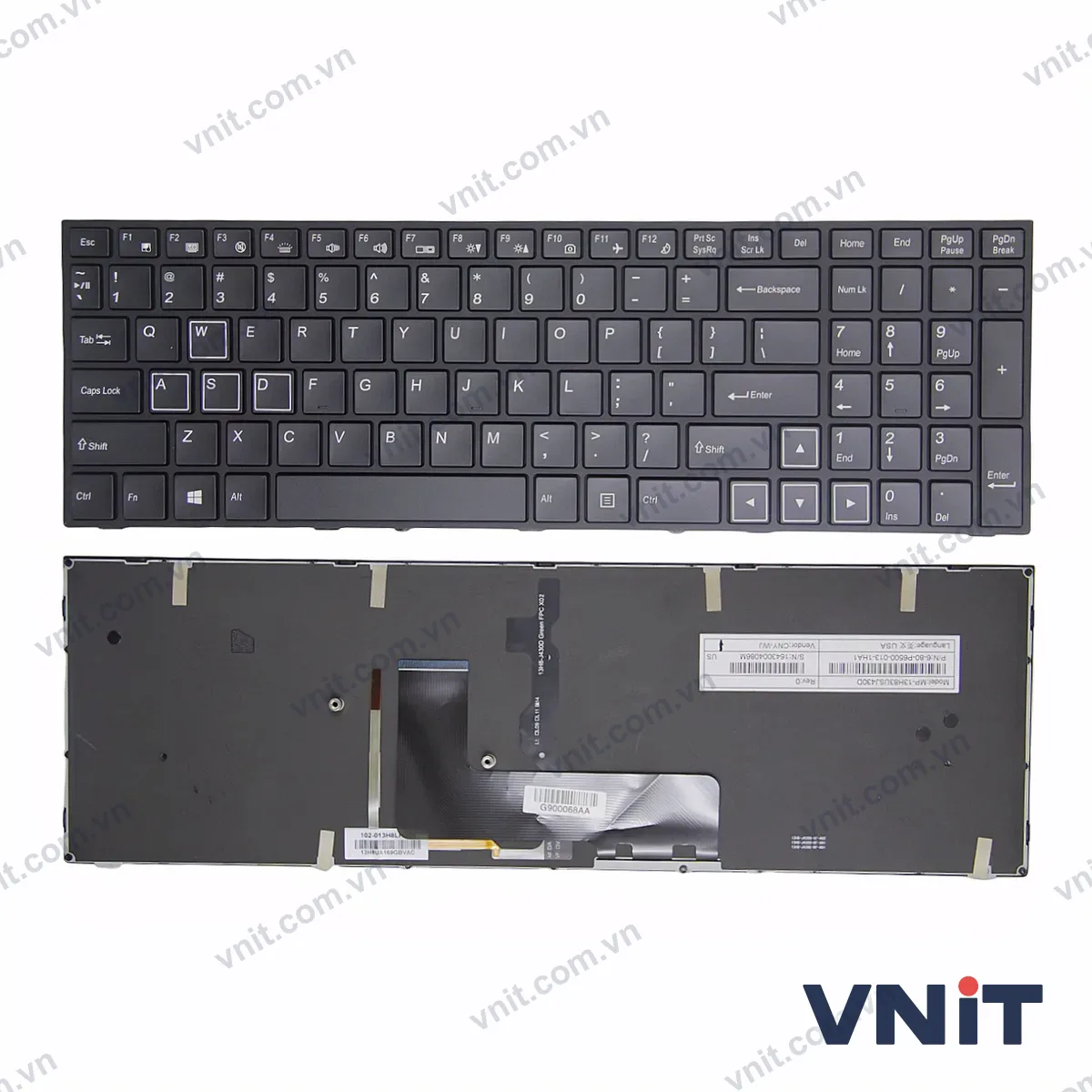 Bàn phím Laptop Hasee Z7 Z7M Z8 Z6 Z6M G8 G7 G6 T5S T5X (Có đèn nền) (Màu xanh lá)
