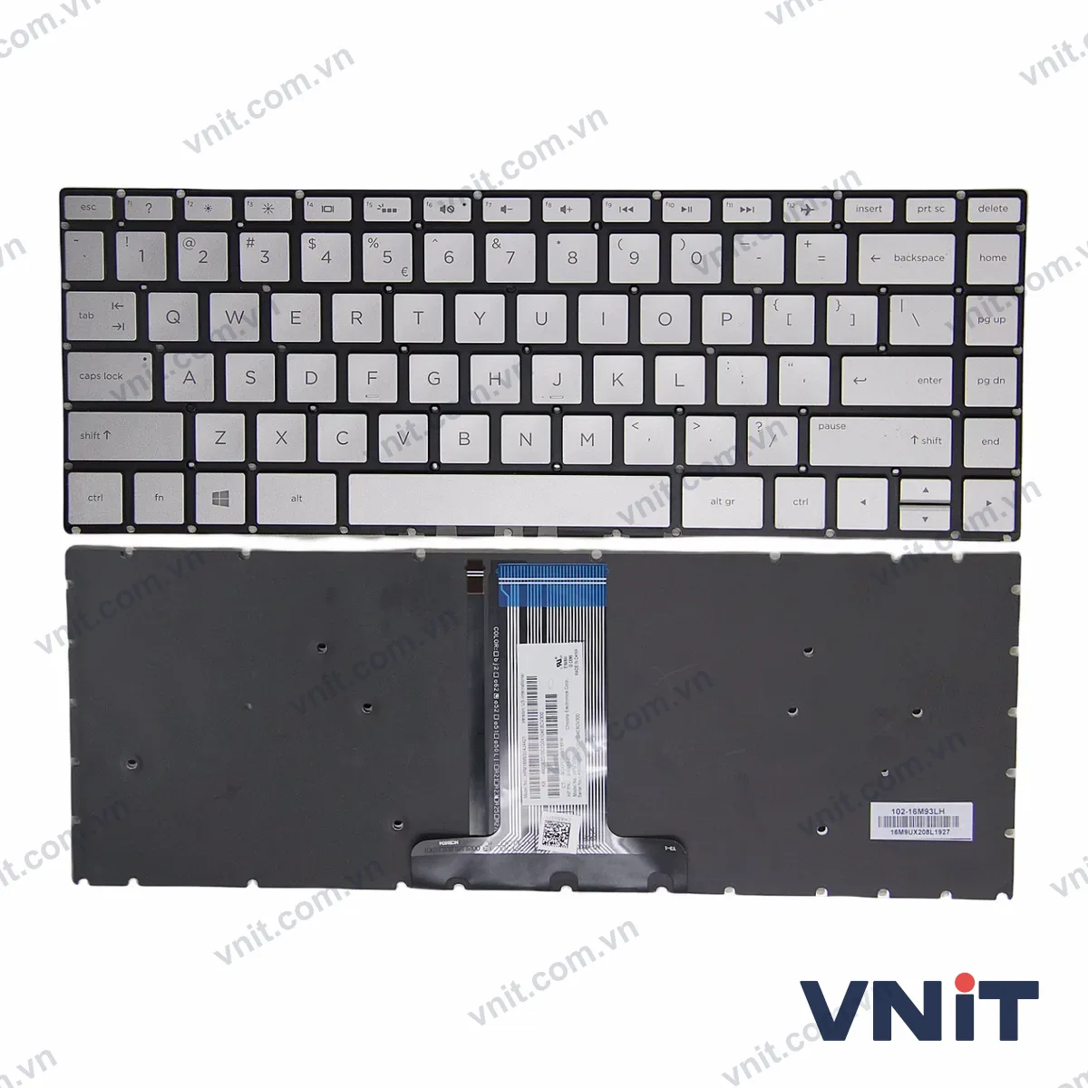 Bàn phím Laptop HP 14-BS 14-BD 14-CC 14-CB 14-DK 14-CR 14-DP 14-G 14-Q 14-M 14-BR 14-BA 14-BU Q186 (Có đèn nền) (Màu bạc)