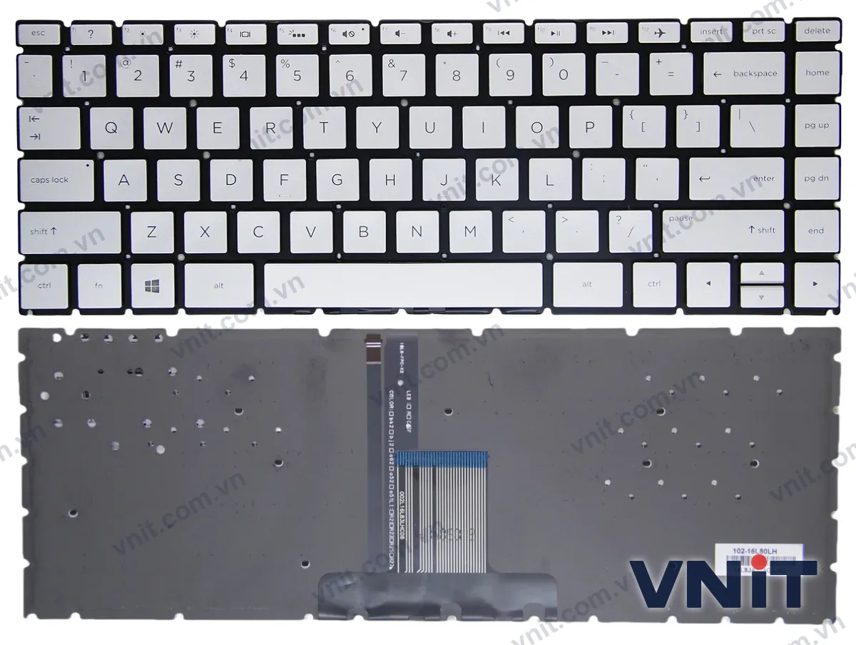 Bàn phím Laptop HP 14-CK, 14T-CK, 14CD, 14M-CD, 14Q-CD, 14T-CD, 14-CD, 14-CF, 14S-CF, 14T-CF (Có đèn nền) (Màu bạc)