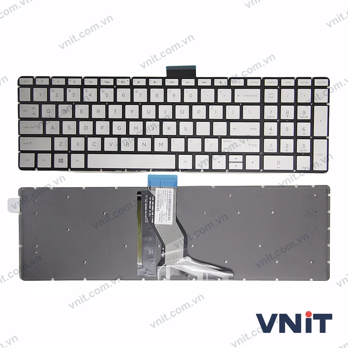 Bàn phím Laptop HP 15-EF 15Q-DY 15-BR 15S-ER 15S-FR 15S-EQ 15S-FQ (Có đèn nền) (Màu bạc)