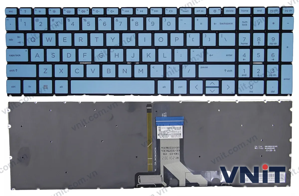 Bàn phím Laptop HP 15-EG, 15-EH, 15-ER, 15M-EH, 15-FD, 15-FC, TPN-Q245, TPN-Q246, F1 question (Có đèn nền) (Màu xanh)
