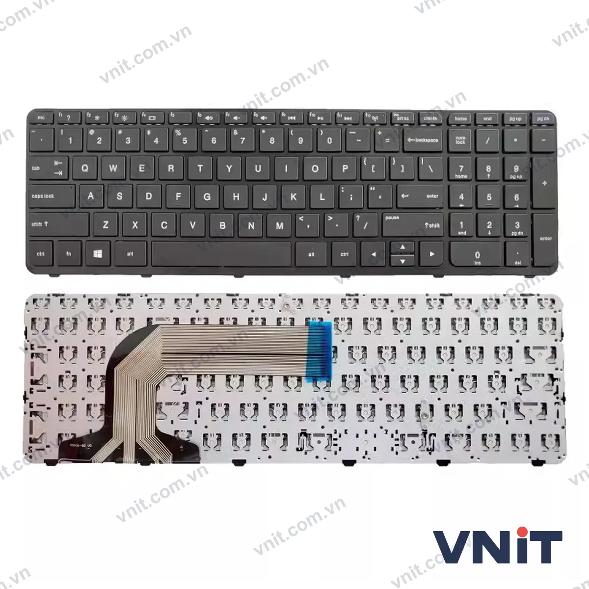 Bàn phím Laptop HP 17-E E110 E128CA E000 E100 17-N N000 TPN-Q119 frame (Màu đen)
