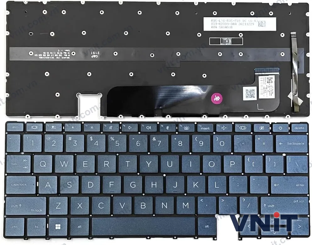 Bàn phím Laptop HP Elite Dragonfly G3, Dragonfly G4, 13.5 (Có đèn nền) (Màu xanh)