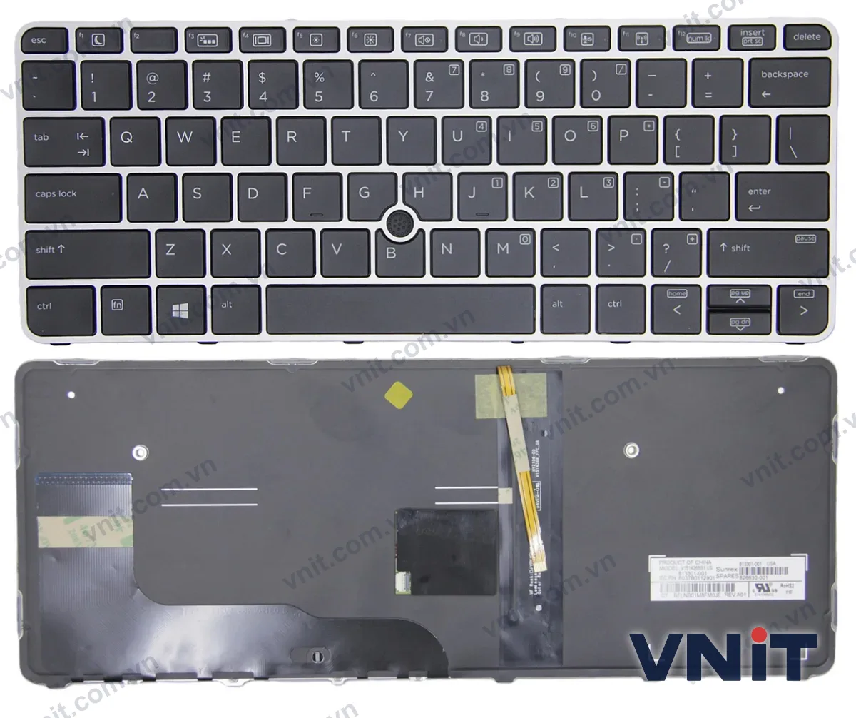 Bàn phím Laptop HP elitebook 725 820 828 G3 G4 trackpoint (Có đèn nền)