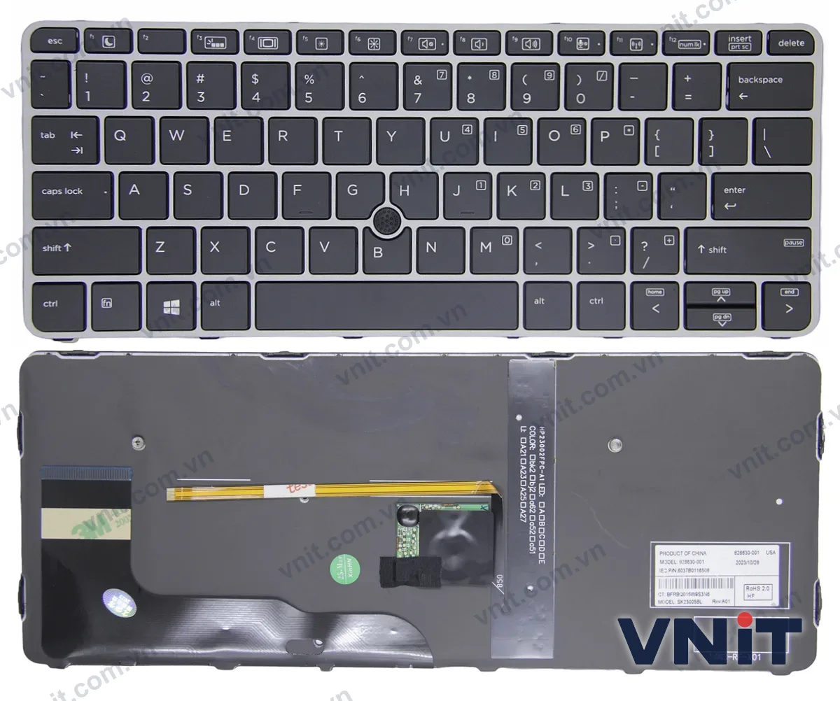 Bàn phím Laptop HP elitebook 725 G3 G4, 820 G3 G4, 828 G3 G4, trackpoint OEM (Có đèn nền)