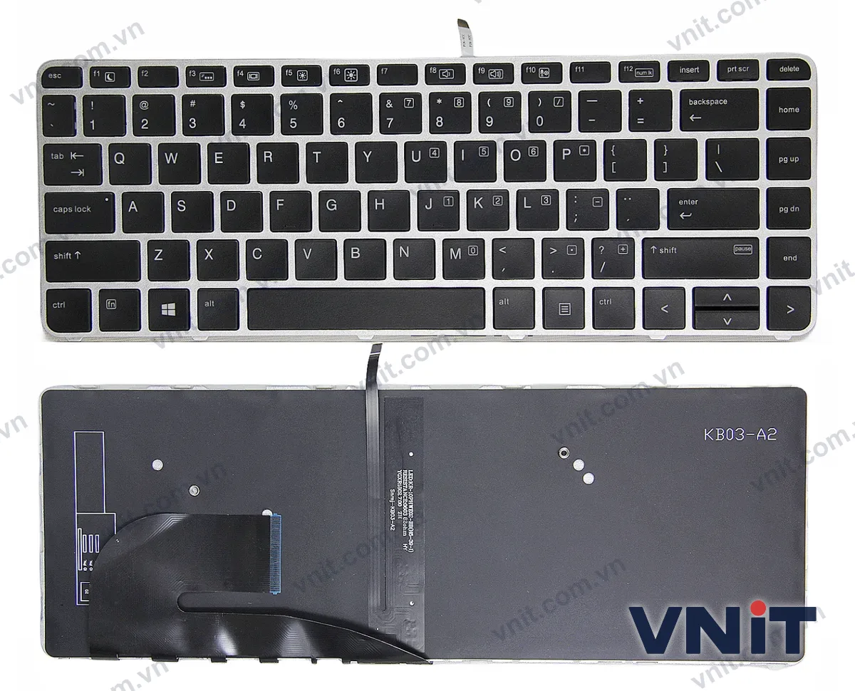 Bàn phím Laptop HP EliteBook 745 G3, 840 G3, 745 G4, 840 G4, 848 G3, Zbook 14U G4, frame (Có đèn nền) (Màu bạc)