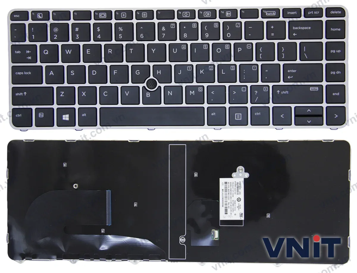 Bàn phím Laptop HP EliteBook 745 G3, 840 G3, 745 G4, 840 G4, 848 G3, Zbook 14U G4, frame trackpoint (Màu bạc)