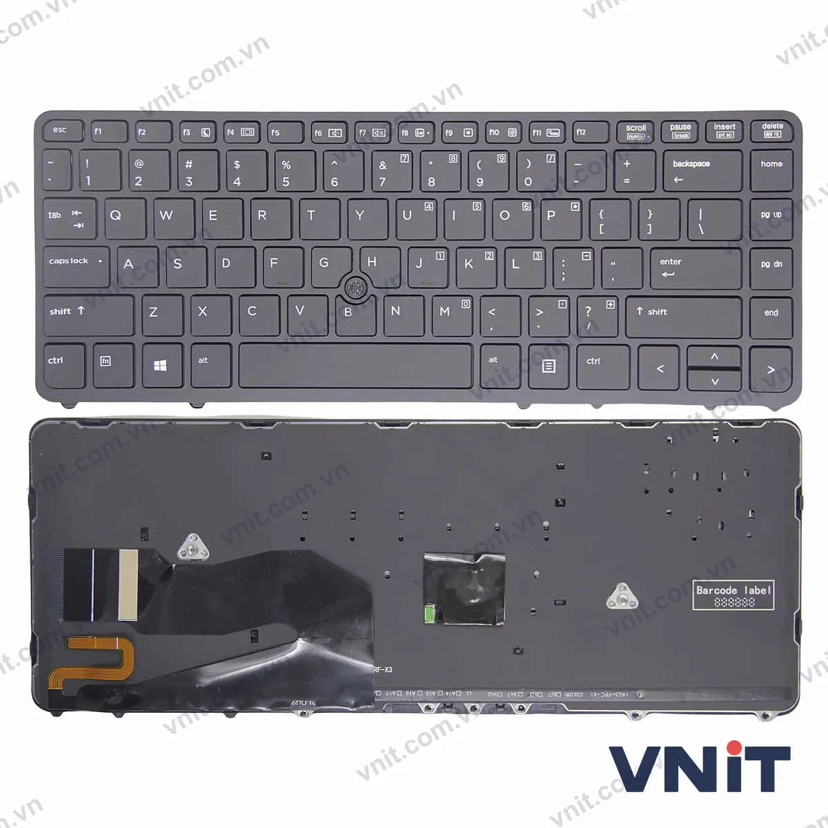 Bàn phím Laptop HP EliteBook 840 G1 G2 850 G1 G2 ZBook 14 G1 G2 frame trackpoint (Có đèn nền) (Màu đen)