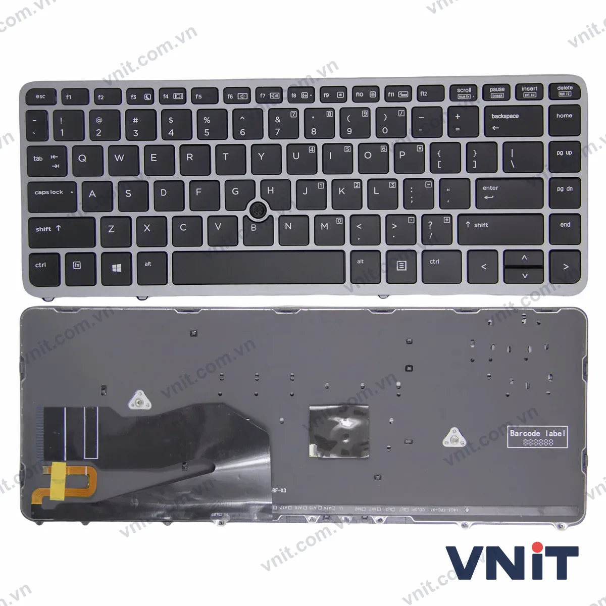 Bàn phím Laptop HP EliteBook 840 G1 G2 850 G1 G2 ZBook 14 G1 G2 frame trackpoint (Có đèn nền) (Màu bạc)