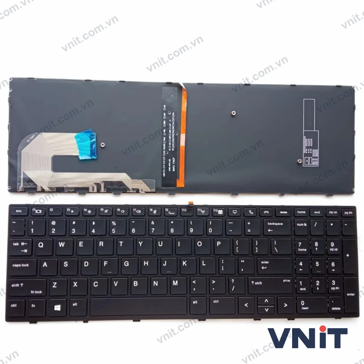 Bàn phím Laptop HP EliteBook 855 850 G5 G6 750 755 G5 Zbook 15U G5 G6 (Có đèn nền) (Màu đen)