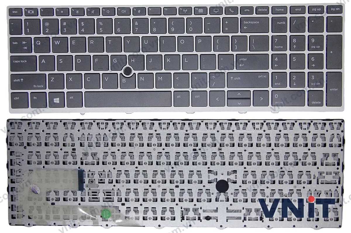 Bàn phím Laptop HP EliteBook 855 G5 G6, 850 G5 G6, 750 G5, 755 G5, Zbook 15U G5 G6, frame (Màu bạc)