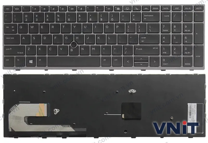 Bàn phím Laptop HP EliteBook 855 G5 G6, 850 G5 G6, 750 G5, 755 G5, Zbook 15U G5 G6, trackpoint (Màu đen)