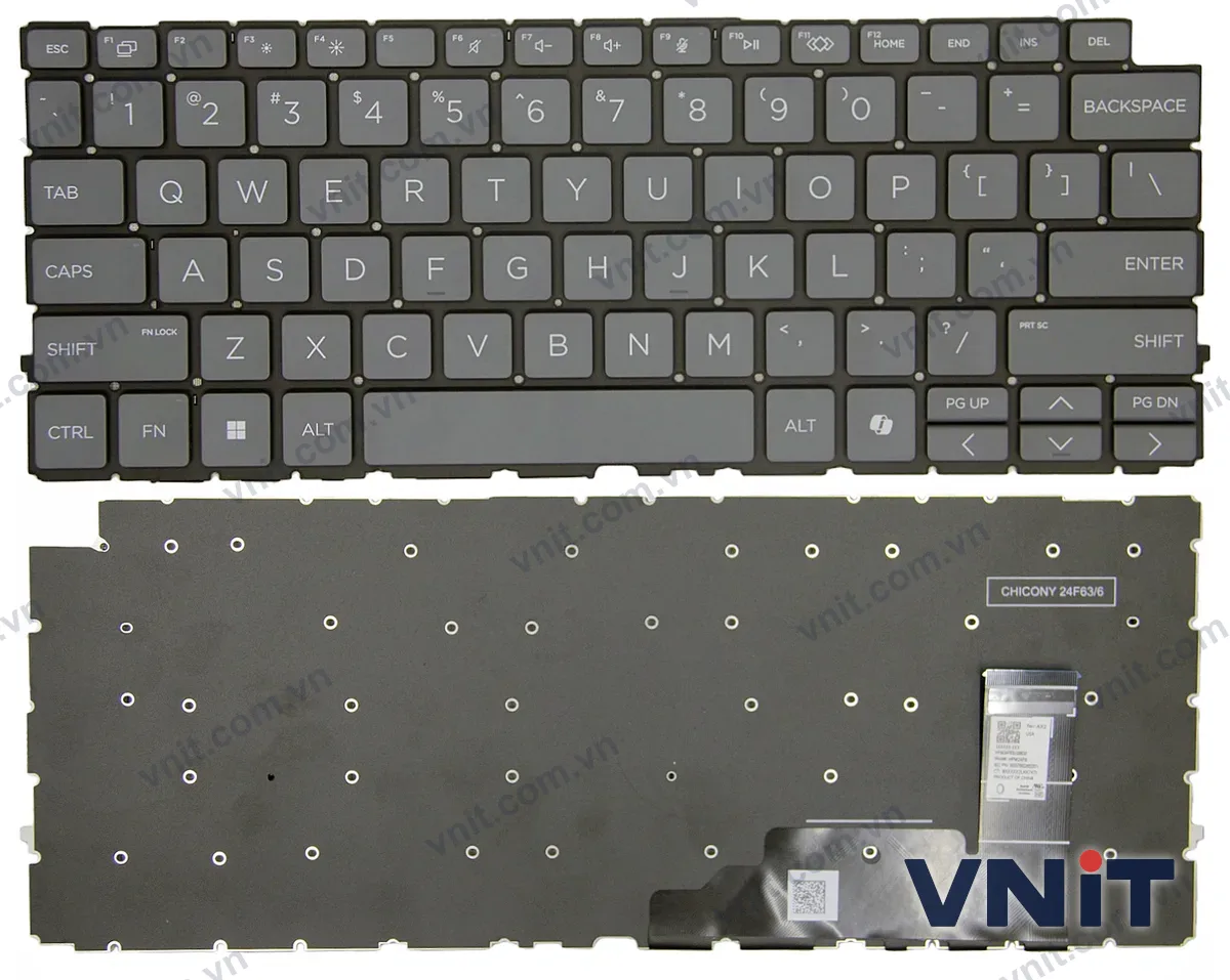 Bàn phím Laptop HP EliteBook Elite X360 1040 G11, 14 INCH 2-in-1 AI (Màu xám)