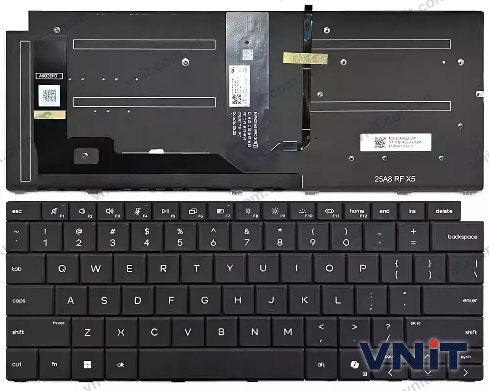 Bàn phím Laptop HP EliteBook X G2i, G2a, G2q, 14 inch, HSN-I65C-4 (Có đèn nền) (Màu đen)