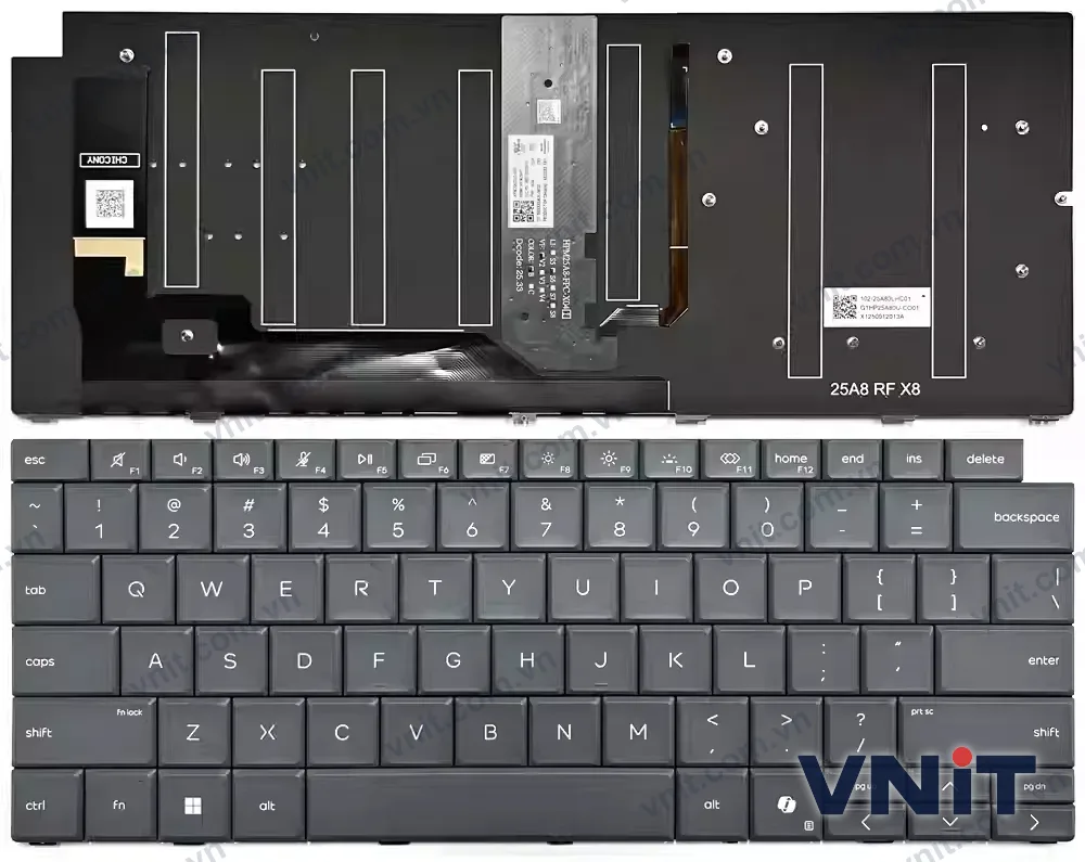 Bàn phím Laptop HP EliteBook X G2i, G2a, G2q, 14 inch, HSN-I65C-4 (Có đèn nền) (Màu xám)