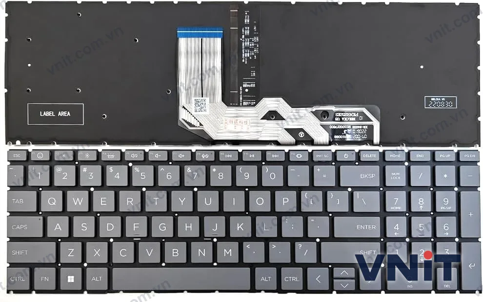 Bàn phím Laptop HP Envy 17-DA, 17T-DA, 17-CW, 17T-CW (Có đèn nền) (Màu xám)