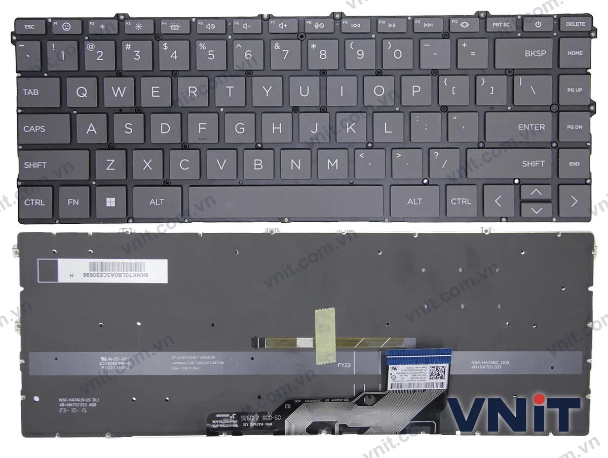 Bàn phím Laptop HP Envy x360 15-FE, 15-FH, TPN-C165, TPN-C166 (Có đèn nền) (Màu đen)