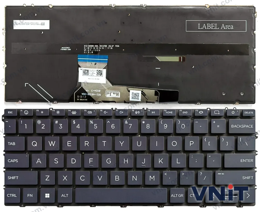 Bàn phím Laptop HP Envy x360 2-in-1 14-FC, 14-FA, TPN-C172, TPN-C173, deep (Có đèn nền) (Màu xanh)