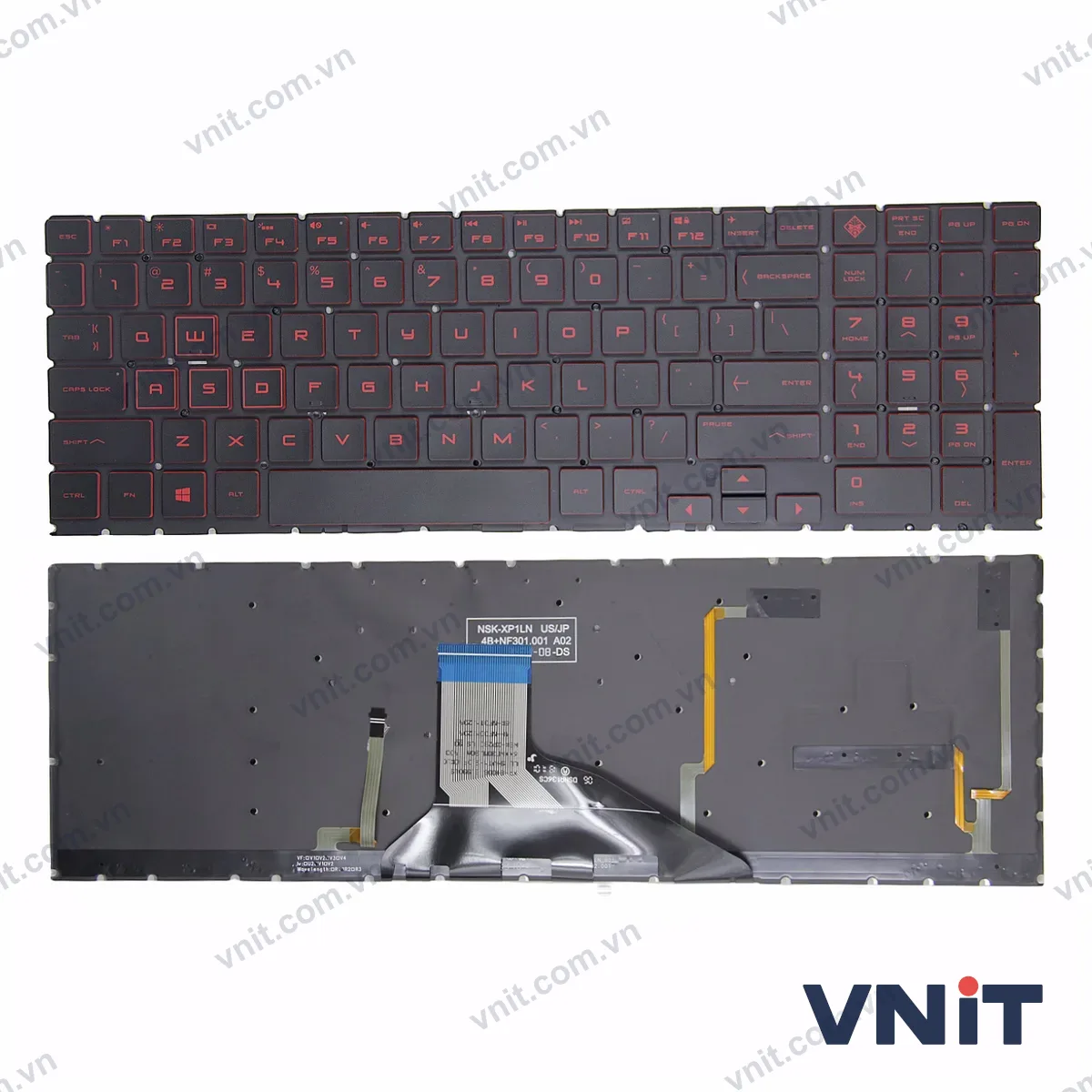 Bàn phím Laptop HP omen 15-DC 15T-DC 15-DH 15T-DH C143 Q211 (Có đèn nền) (Màu đỏ)