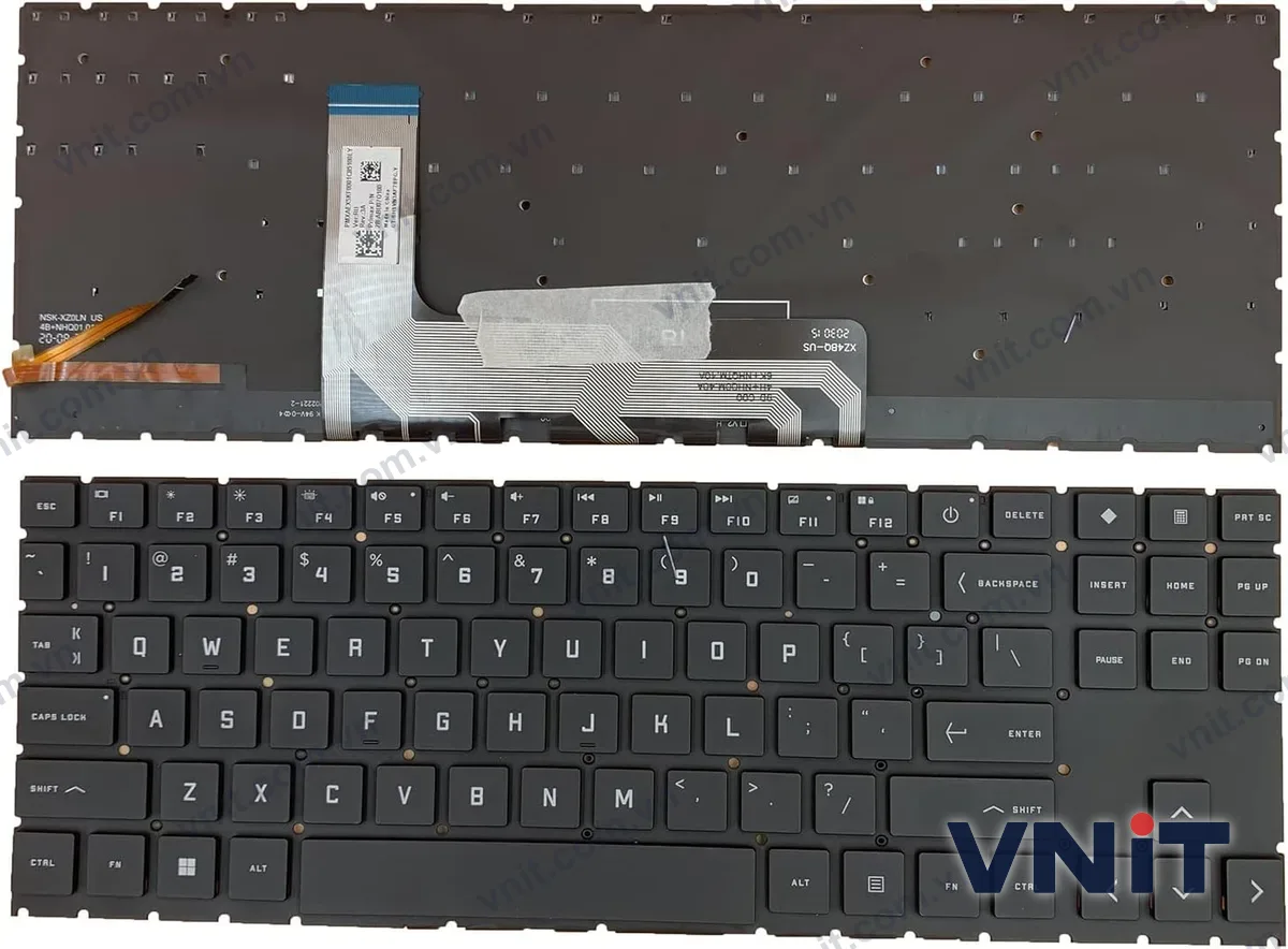 Bàn phím Laptop HP omen 15-EK 15-EN 16-B 16-C 16-K 16-N (Có đèn nền) (Màu đen)
