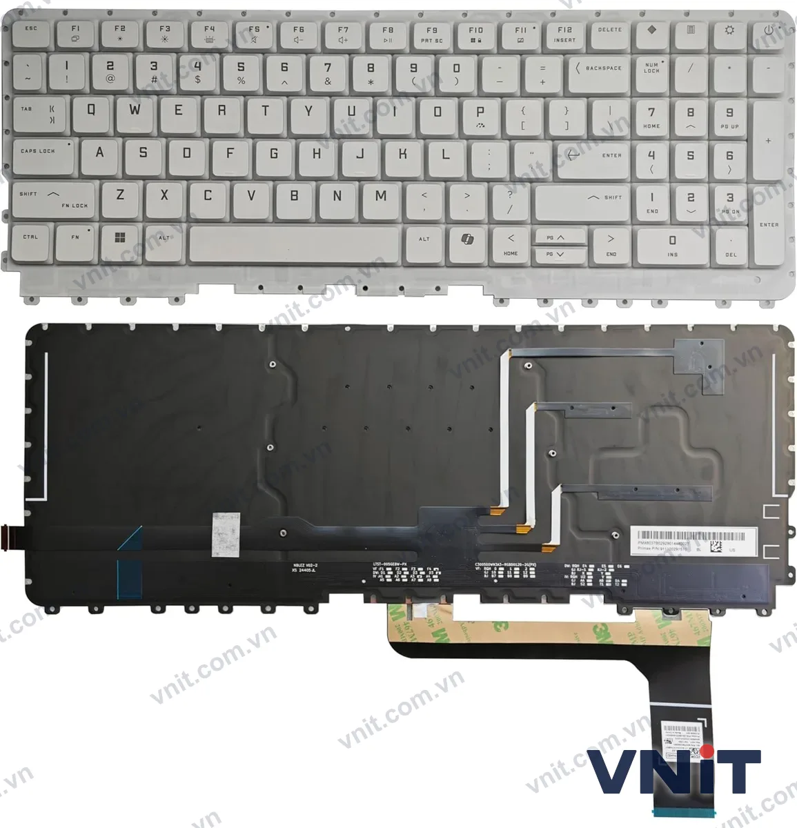 Bàn phím Laptop HP omen 16-AH, 16-AK, 16T-AH, TPN-I143, Per-Key RGB (Có đèn nền) (Màu trắng)
