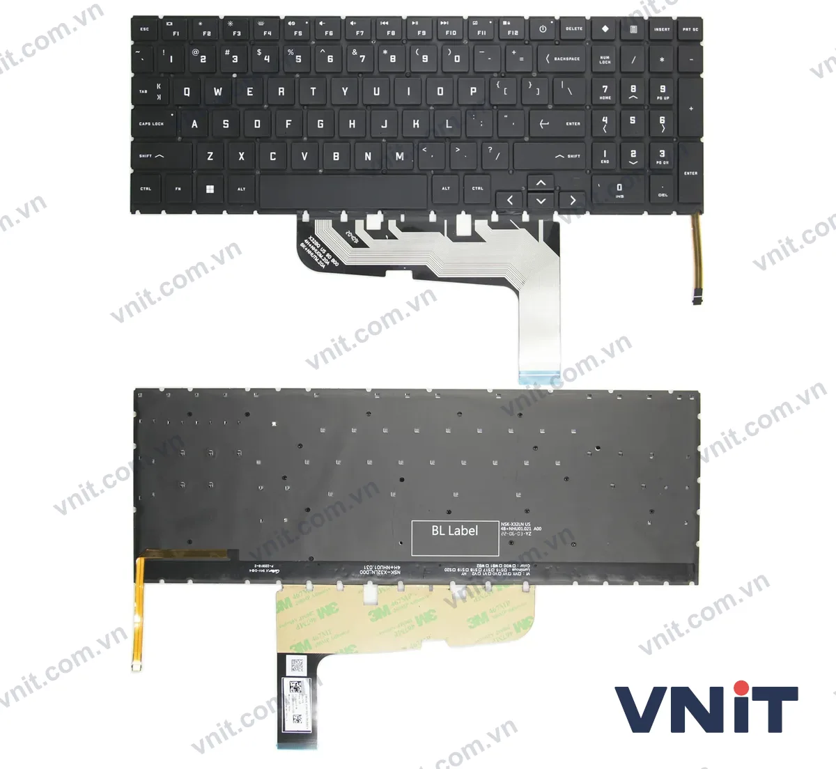 Bàn phím Laptop HP omen 16-WF, 16-U, 16-WD, 16-AM, 16-XF, 16-AP, TPN-C167, Q236 Q265 Q280 C168 C167 Q304 (Có đèn nền) (Màu đen)