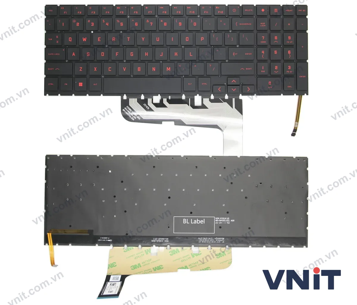 Bàn phím Laptop HP omen 16-WF, 16-U, 16-WD, 16-AM, 16-XF, 16-AP, TPN-C167, Q236 Q265 Q280 C168 C167 Q304 (Có đèn nền) (Màu đỏ)